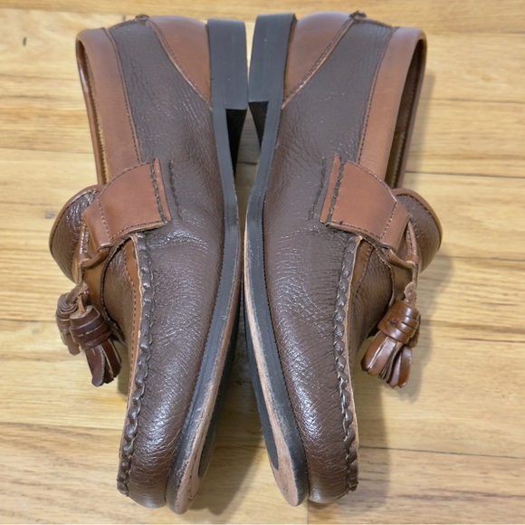 Florsheim Brown Classic Tasseled Leather Slip-On Loafers Size 10.5  D - Picture 5 of 10